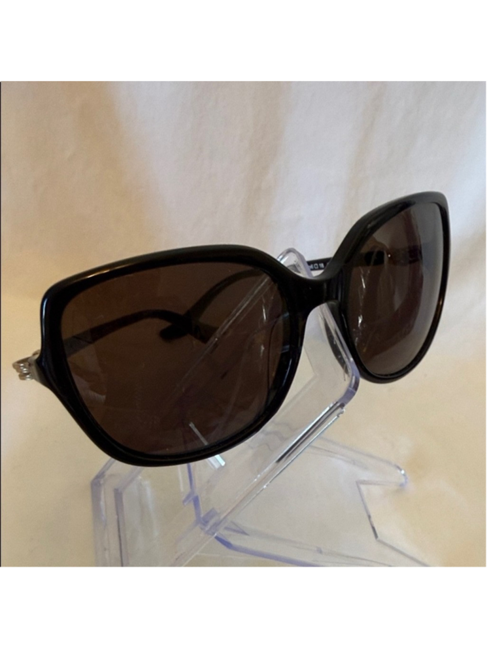 Moschino Chic Black Oversized Made in Italy Sunglasses